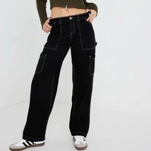 Carpenter Pant - Black with white stitching from Garage